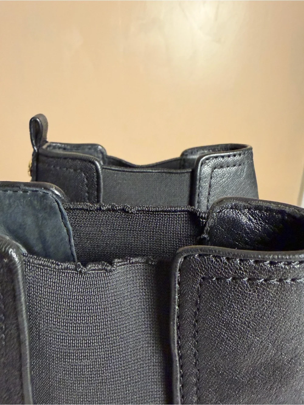 Tory Burch black leather Chelsea booties